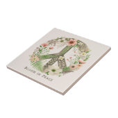 bloemenretro "Bloom in Peace" Vredesbord Tegeltje (Zijkant)