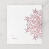 bloemenretro koraalmandala plaatskaartje (Buitenkant ongevouwen)