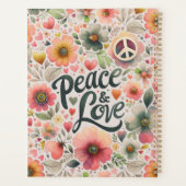  Bloemenretro Peace & Love Jaar Planner (Achterkant)