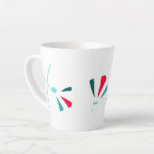 Bloemenrij ontwerp latte mok (Linkerhoek)