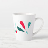 Bloemenrij ontwerp latte mok (Rechts)