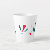 Bloemenrij ontwerp latte mok (Voorkant)