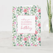 Bloemenrijke Rozen Blooming Kaart (Voorkant)