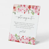 Bloemenring teken reclamebord met voetstuk (Voorkant)