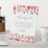 Bloemenring teken reclamebord met voetstuk (Insitu)