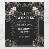 Bloemenrip 20s 30th Birthday Party Wijnlabel Wijn Etiket (Enkel label)