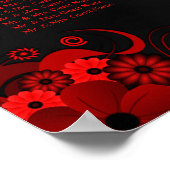 Bloemenrode Gothic 15 Trouwtafels Zitgrafiek Poster (Hoek)