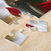 Bloemenrode rozen Legpuzzel (Zijkant)