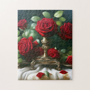  Bloemenrode rozen Legpuzzel