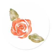 Bloemenrode rozenbloesem, waterverf illustratie