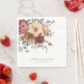 Bloemenroest Bourgondische herfstbruiloft Servet (Insitu)