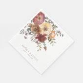 Bloemenroest Bourgondische herfstbruiloft Servet (Hoek)