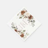 Bloemenroest crème groen gouden bruiloft servet (Hoek)