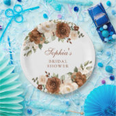 Bloemenroest perzik groen goud Vrijgezellenfeest Papieren Bordje (Feest)