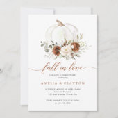 Bloemenroest pompoen Herfst in liefde Couple Showe Kaart (Voorkant)