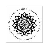  bloemenronde Mandala Universe Flower Zelfinktende Stempel (Design)