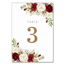 Bloemenrood Bourgogne Wit Elegant Groen Modern Kaart