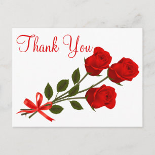 Bloemenrood Dank u Roos Bloem - Huwelijksliefde Briefkaart
