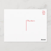 Bloemenrood Dank u Roos Bloem - Huwelijksliefde Briefkaart (Achterkant)