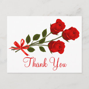 Bloemenrood Dank u Roos Bloem - Huwelijksliefde Briefkaart