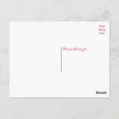 Bloemenrood Dank u Roos Bloem - Huwelijksliefde Briefkaart (Achterkant)