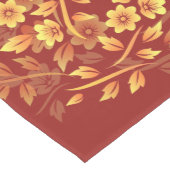 Bloemenrood en goud medium tafelloper (Hoek)