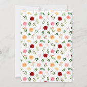 Bloemenrood en Oranje Rozen bruiloft Save The Date (Achterkant)