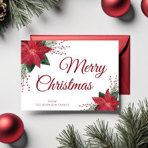 Bloemenrood Poinsettia Vrolijke kerstgroeten