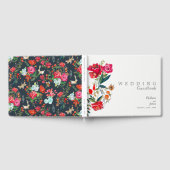 Bloemenrood roze rozen Bruiloft Gastenboek (Volledig)