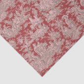 bloemenrood roze Toile de Jouy Tissuepapier (Detail)
