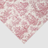  bloemenrood Toile de Jouy Tissuepapier (Detail)
