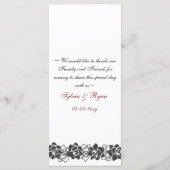 bloemenrood Wedding menu (Achterkant)