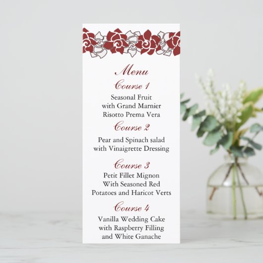 bloemenrood Wedding menu (Staand voorkant)