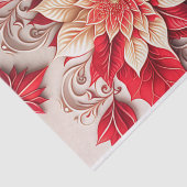 Bloemenrood wit poinsettia Elegante illustratie Tissuepapier (Detail)