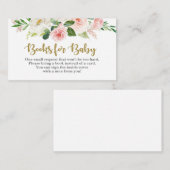 Bloemenroze breng een boekje mee informatiekaartje (Voorkant / Achterkant)