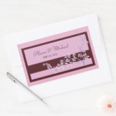 Bloemenroze - bruiloft zegel (Envelop)