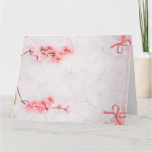 Bloemenroze chique uitnodigingskaart kaart (Voorkant)