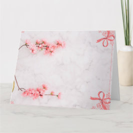 Bloemenroze chique uitnodigingskaart kaart