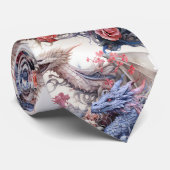 Bloemenroze en Paarse Drakenbruiloft Stropdas (Opgerold)