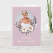 Bloemenroze foto gedenkteken volgorde van service (Voorkant)