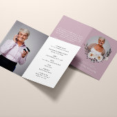 Bloemenroze foto gedenkteken volgorde van service