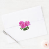 Bloemenroze Fuchsia Pioen Bloem Boeket Ronde Sticker (Envelop)