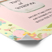 Bloemenroze gele groene tip pot poster (Hoek)