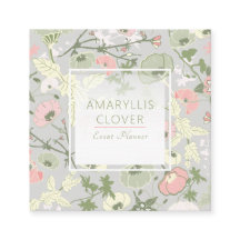 Bloemenroze groen grijs patroon