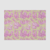  bloemenroze groen Toile de Jouy Tissuepapier (Voorkant)