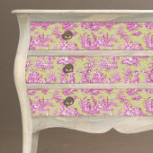  bloemenroze groen Toile de Jouy Tissuepapier