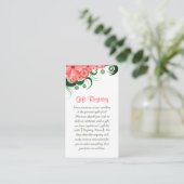 Bloemenroze Hibiscus Bruiloft Gift Registry Informatiekaartje (Staand voorkant)