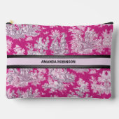 bloemenroze magenta toile de jouy monogram etui (Voorkant)