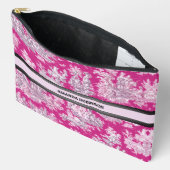 bloemenroze magenta toile de jouy monogram etui (Open)