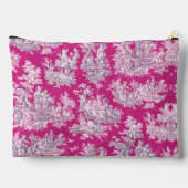 bloemenroze magenta toile de jouy monogram etui (Achterkant)